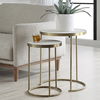 Aragon White Nesting Tables Set/2, Furniture by Uttermost, 19.5" width x 24" height x 19.5" depth thumbnail 2