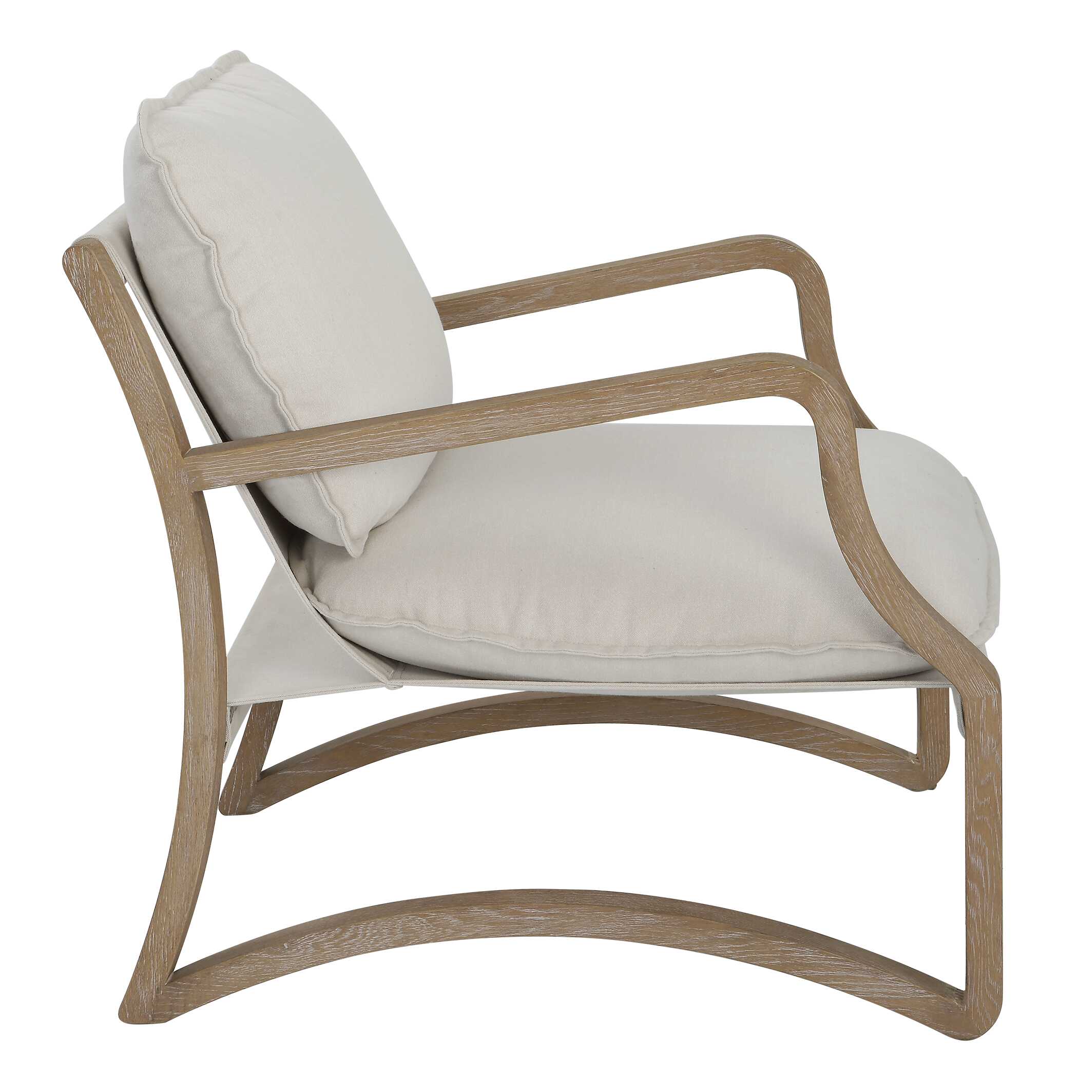 Melora Solid Oak Accent Chair large image 