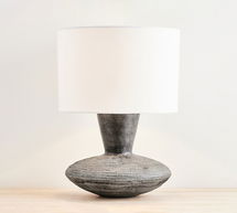 Online Designer Other Frasier Vase Ceramic Table Lamp, Charcoal, Small