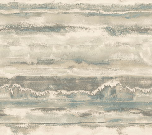High Tide Taupe & Blue Peel & Stick Wallpaper