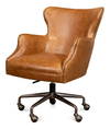 Andrew Jackson Desk Chair  Cuba Brown, by Sarreid, 2'5" length x 2'1" width x 2'11" height thumbnail 1