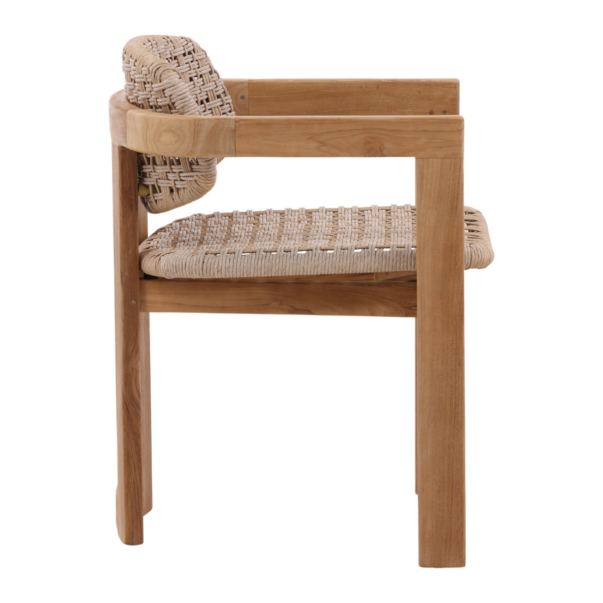 Jovita Outdoor Dining Chair Beige, by Dovetail, 22" width x 30.8" height x 22.44" depth View 3