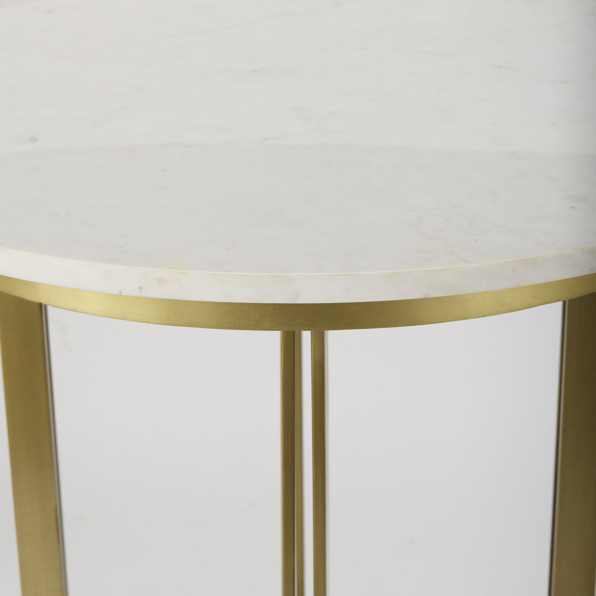 Tanner 32'L x 32'W Pedestal Dining Table | White Marble & Matte Gold | Seats 2, by Mercana, 32" length x 32" width x 36" height View 7