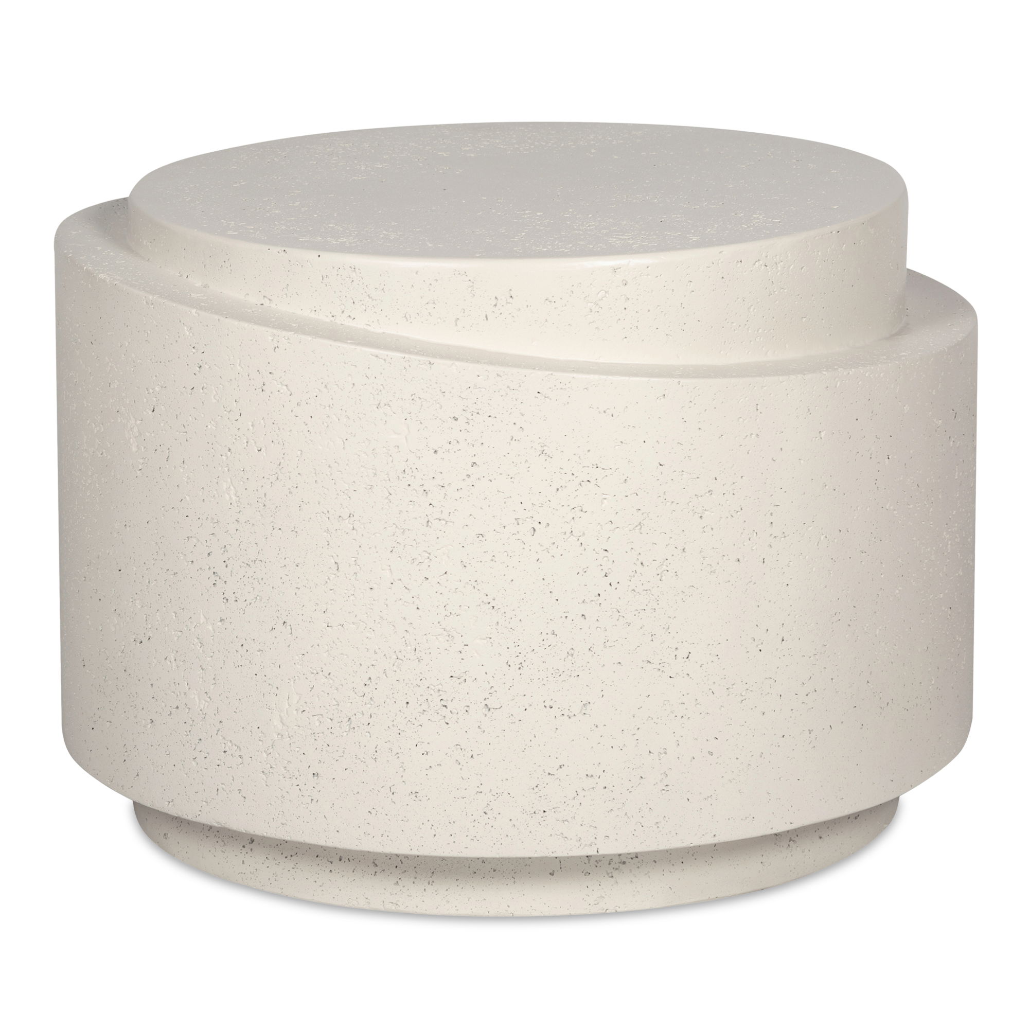 Cosmo Outdoor Accent Table Off White, Side & End Table by Moe's Home, 25" width x 17.5" height x 25" depth View 2