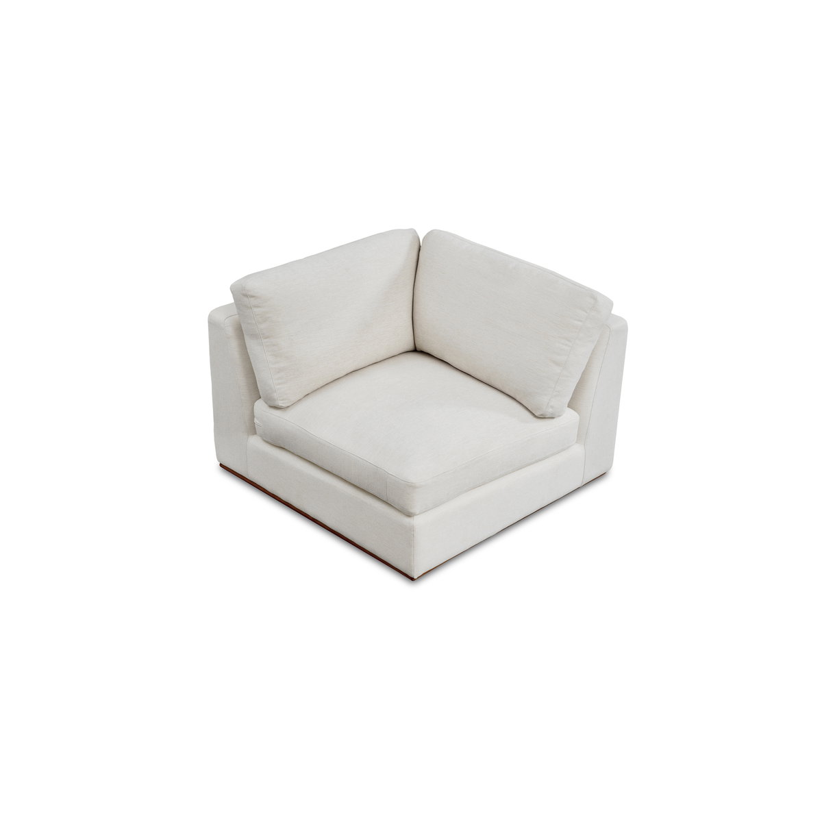 Rue Corner Chair Off White, Sectional Sofa by Moe's Home, 40.6" width x 23.6" height x 40.6" depth View 3