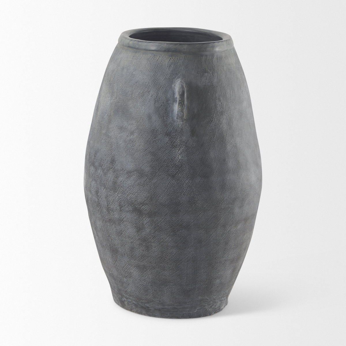 Zuma  Dark Gray Ceramic Floor Vase, by Mercana, 27.17" length x 20.47" width x 31.89" height View 6