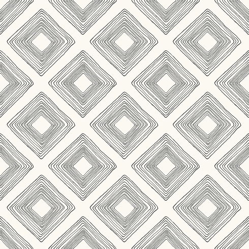 Diamond Sketch Black & White Wallpaper