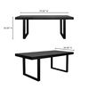 Jedrik Large Outdoor Dining Table Black, Outdoor Table by Moe's Home, 6'7" width x 2'6" height x 3'3" depth thumbnail 7