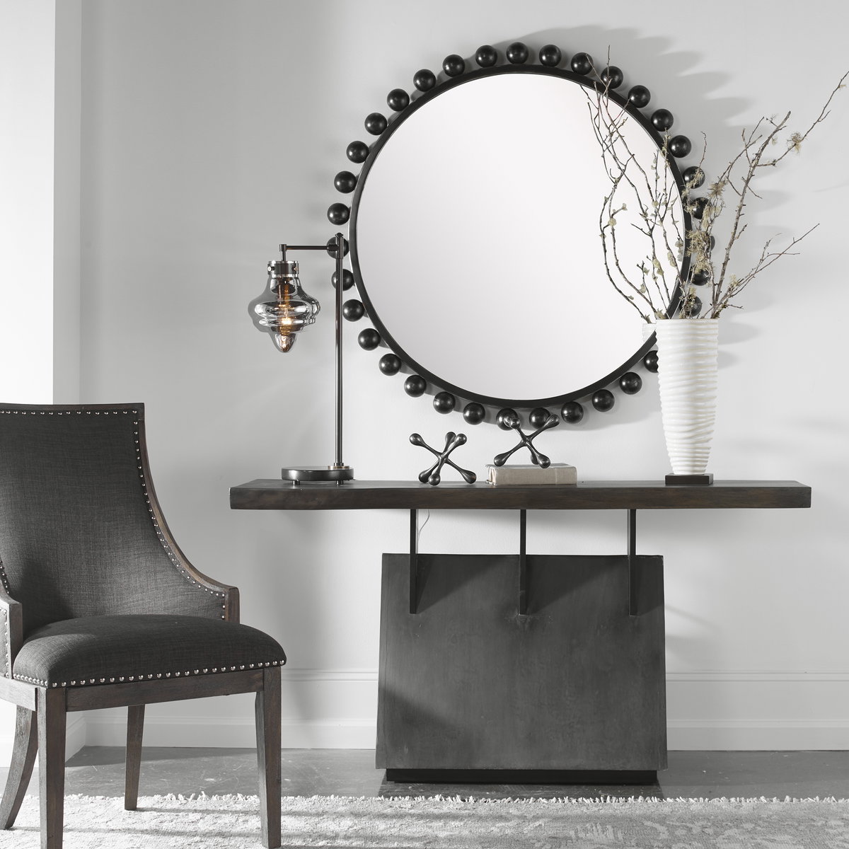 Vessel Industrial Console Table, by Uttermost, 60" width x 30.25" height x 22" depth View 2
