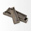 Vernon (Small) 24L x 7W Brown Reclaimed Wood Tray, Decorative Tray by Mercana, 24" length x 7" width x 3" height thumbnail 8
