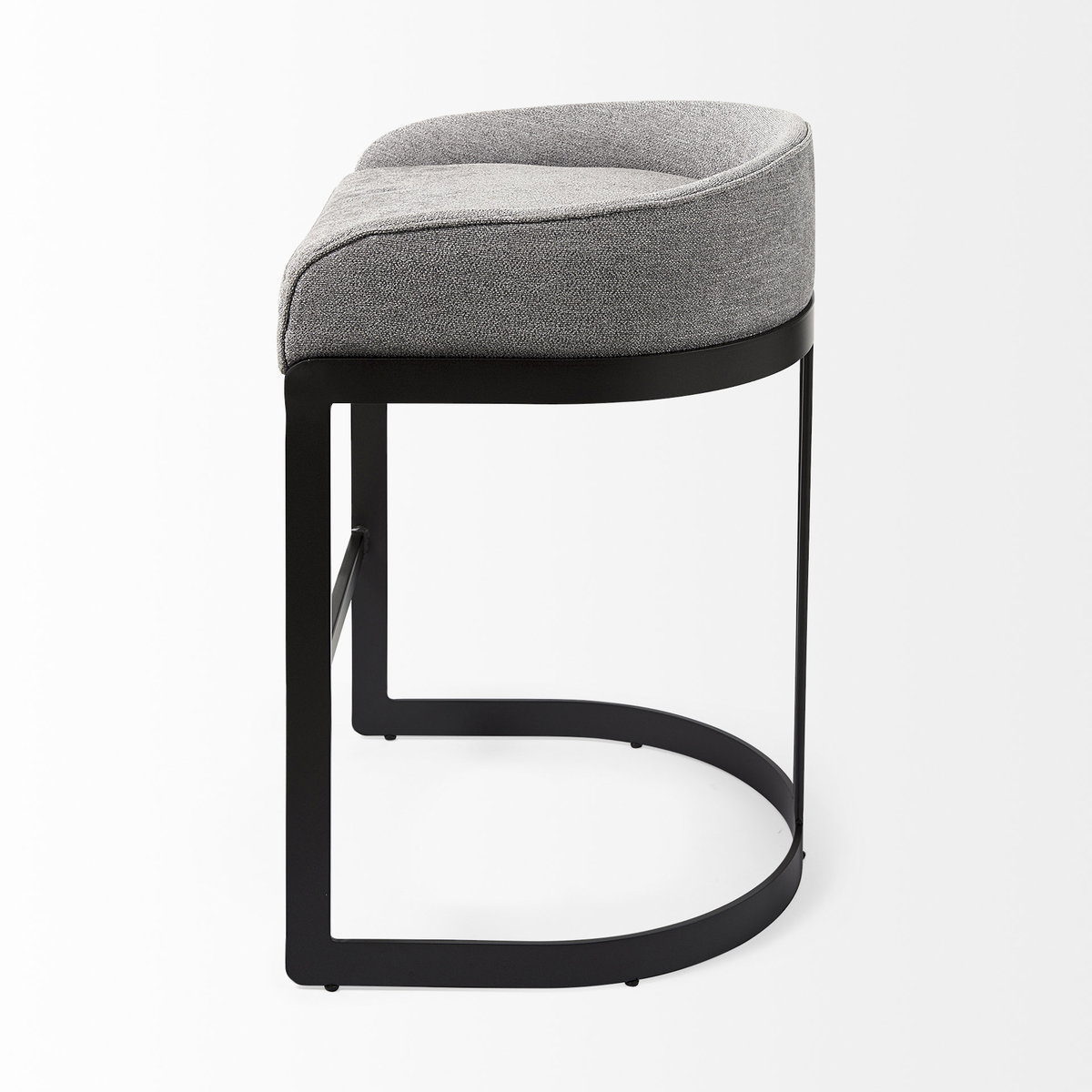 Hollyfield Low Back 28.7in Seat Bar Stool | II Gray Fabric with Counter, Counter & Bar Stool by Mercana, 20.5" length x 19.7" width x 28.7" height View 7