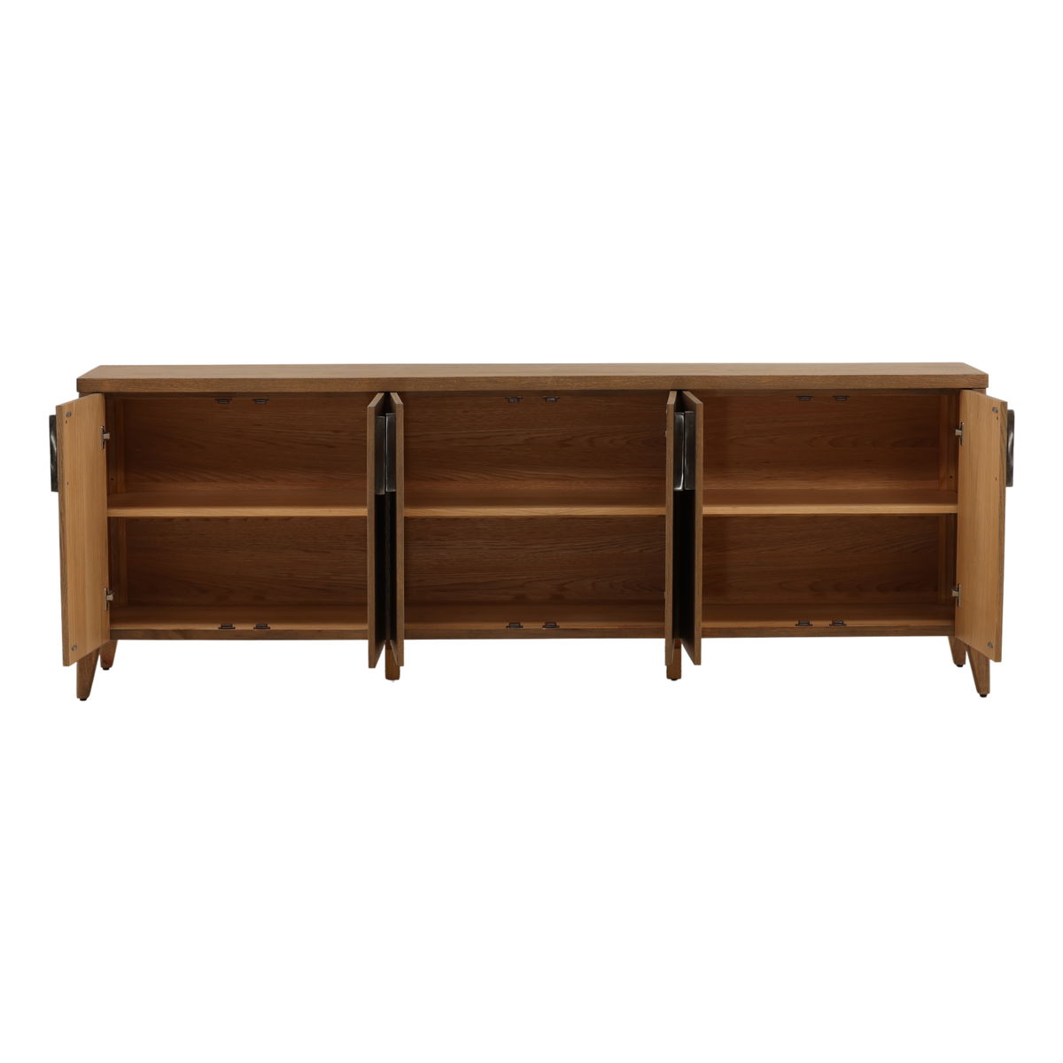Atley Sideboard Brown, Sideboards & Buffet by Dovetail, 95.5" width x 34.2" height x 19.25" depth View 5