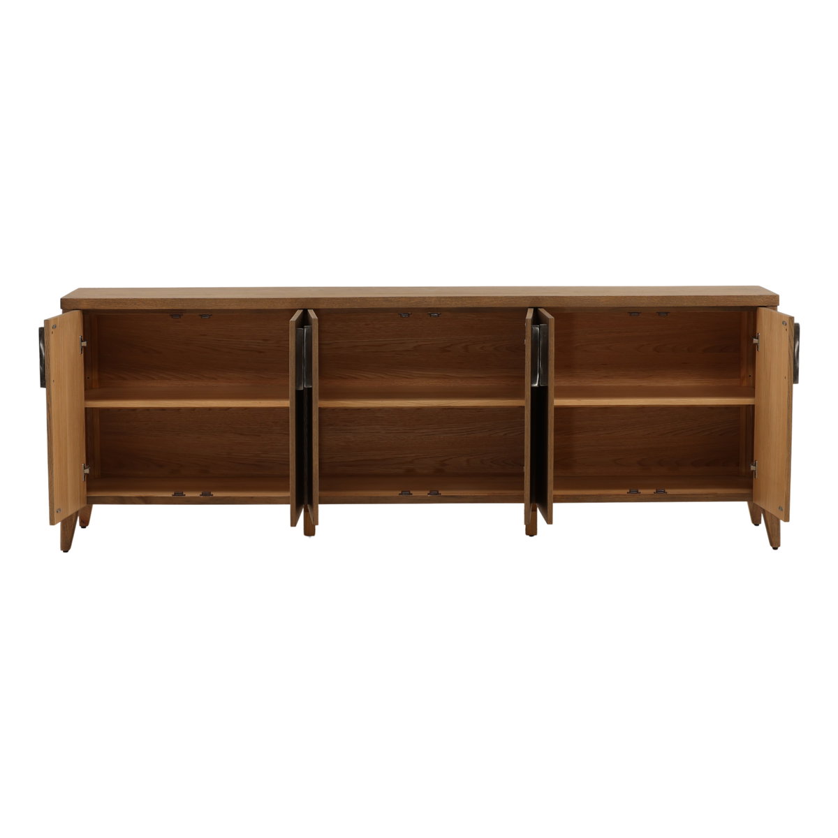 Atley Sideboard Brown, Sideboards & Buffet by Dovetail, 95.5" width x 34.2" height x 19.25" depth View 5