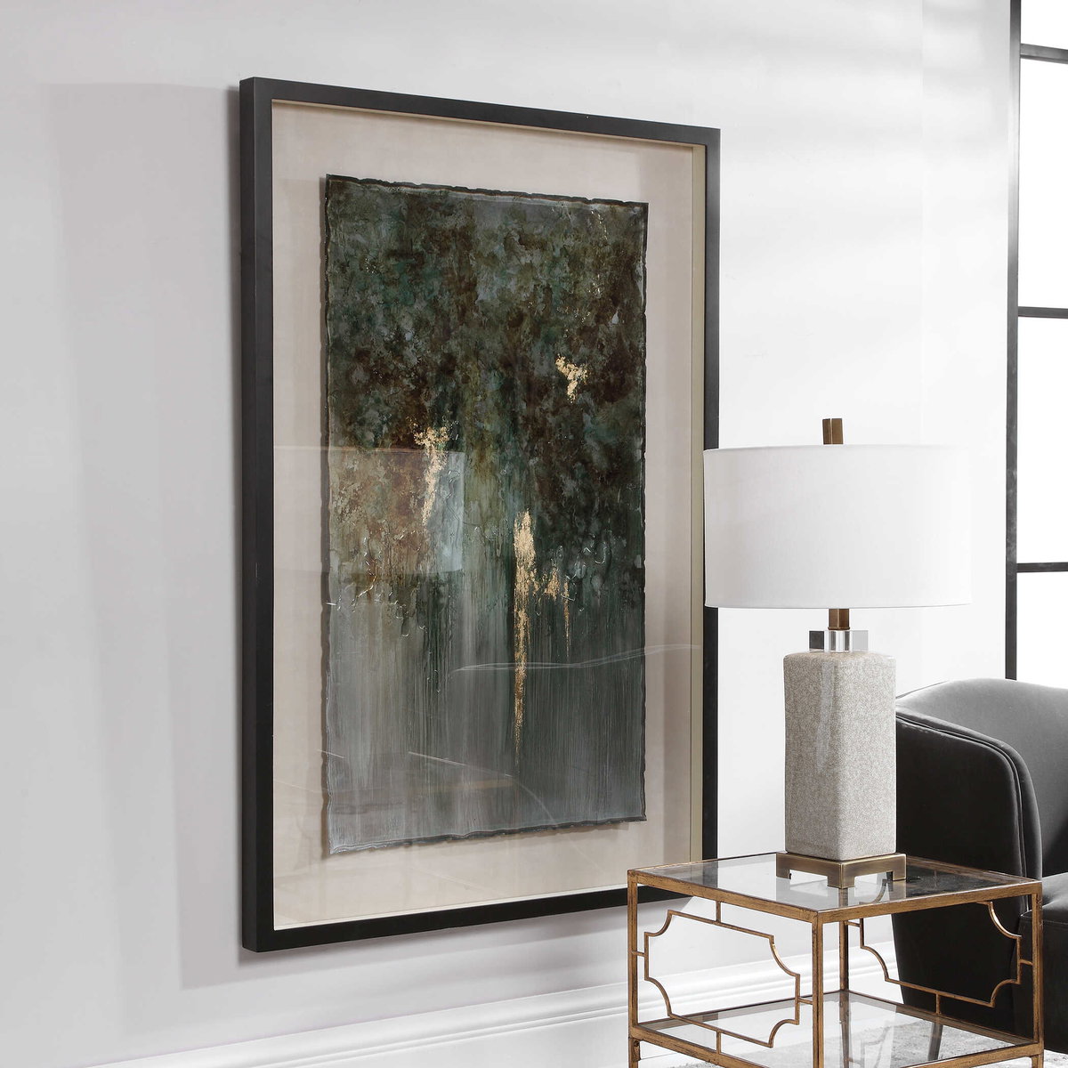 Rustic Patina Grande Abstract Art, by Uttermost, 39.5" width x 59.5" height x 2.2" depth View 4
