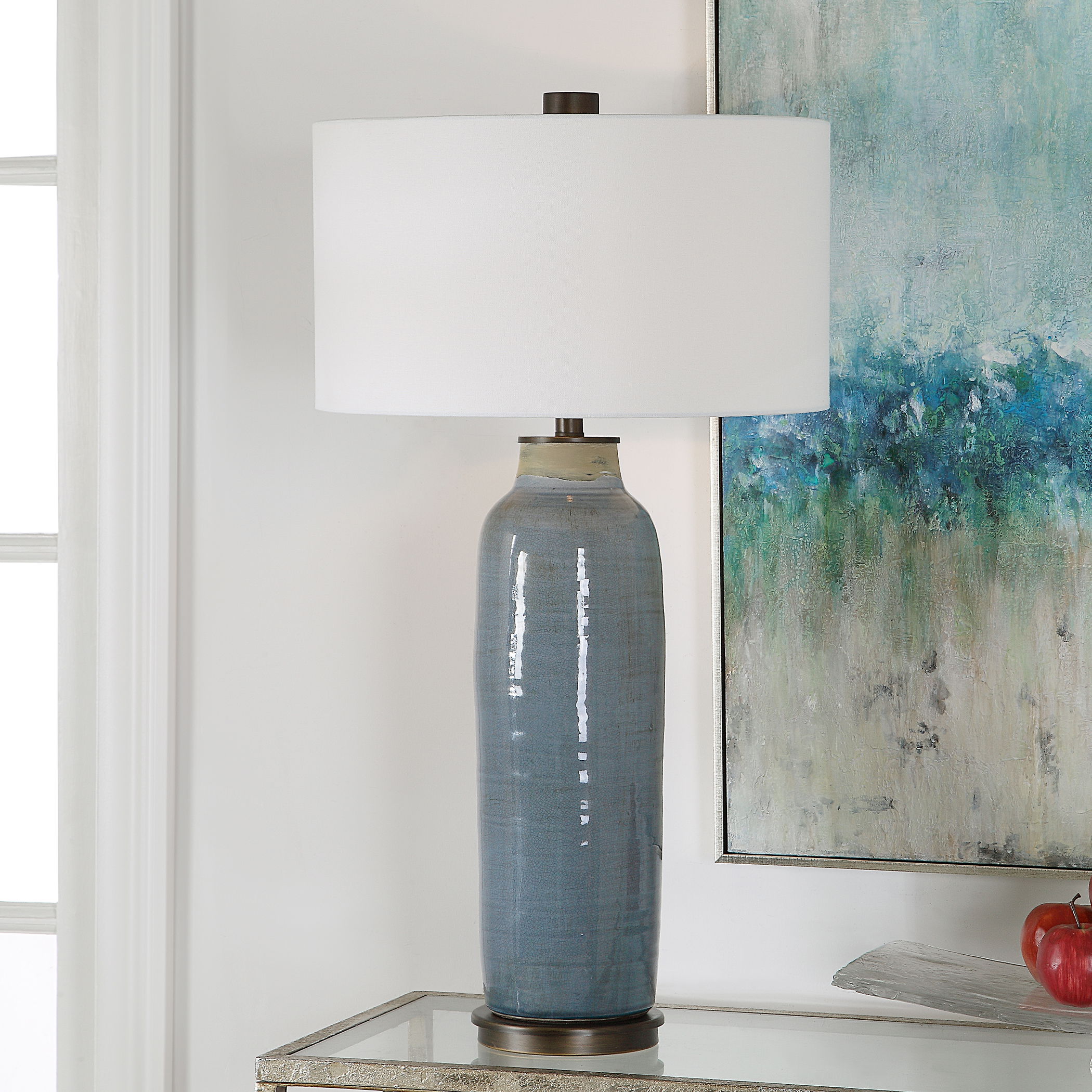 Vicente Slate Blue Table Lamp large image 