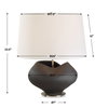 Nocturne Aged Black Table Lamp, by Uttermost, 20" width x 23.5" height x 20" depth thumbnail 3