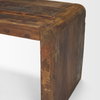 Estelle Rustic Brown Reclaimed Wood Bench, Benche by Mercana, 55" length x 16" width x 18" height thumbnail 10