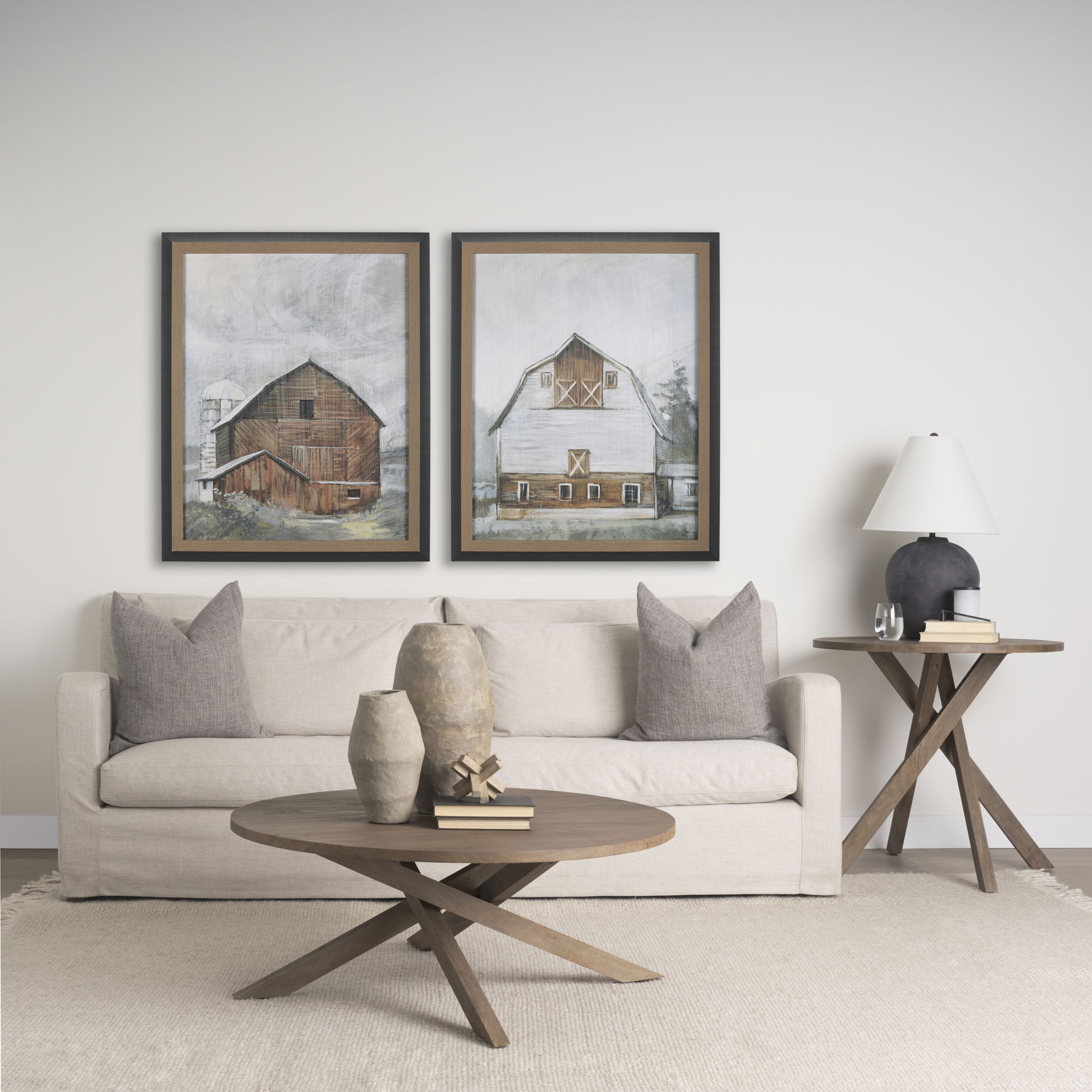 Rundal Large Gray Paper Mache Vase, by Mercana, 12" length x 12" width x 18" height View 3