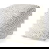 Farida 6.0L x 16.0W x 16.0H Light Gray Wool and Polyester Patterned Pouf thumbnail 0