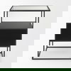 Samson  Side Table Matte Black Metal and Glass thumbnail 2