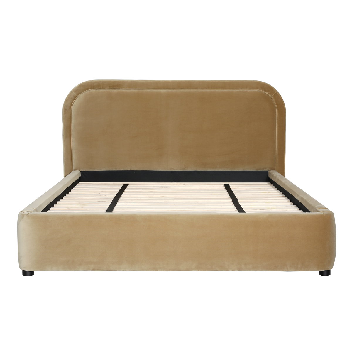 Agi Bed Queen Camel, by Dovetail, 72" width x 43" height x 88" depth View 2