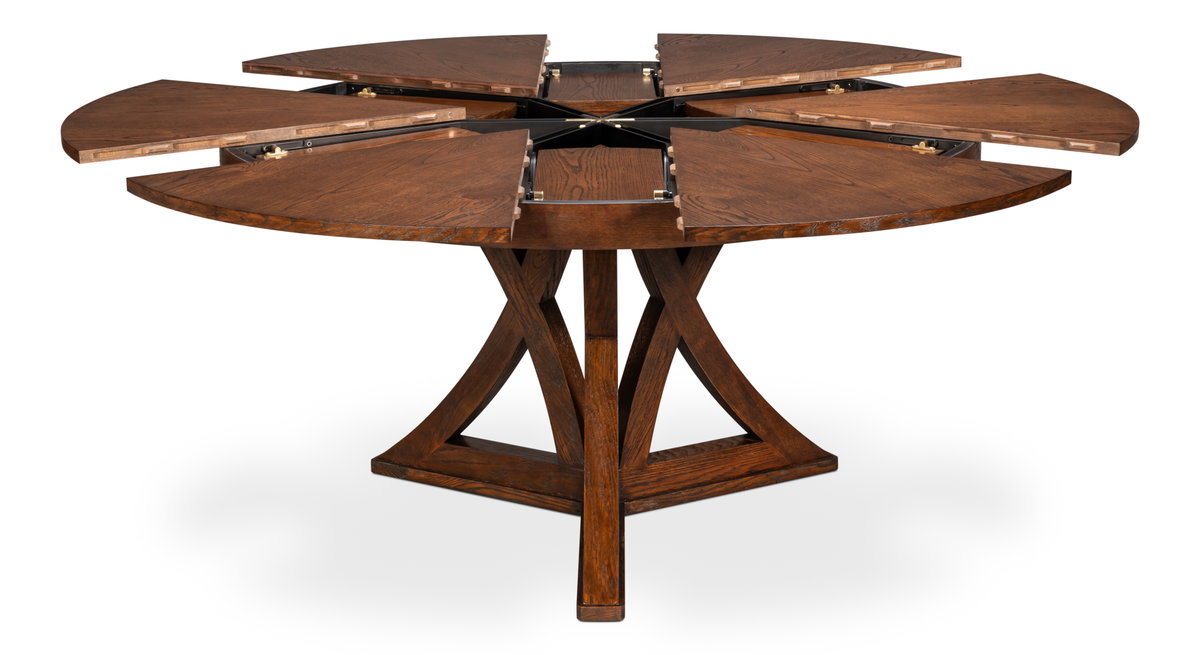 Casual Jupe Dining Table Palladio  Med, by Sarreid, 4'7" length x 4'7" width x 2'6" height View 2