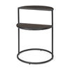 Arlo 20.5L x 20.5W x 24.4H Brown Wood with Black Metal End Table, Side & End Table by Mercana, 18.75" length x 18.75" width x 24.41" height thumbnail 1
