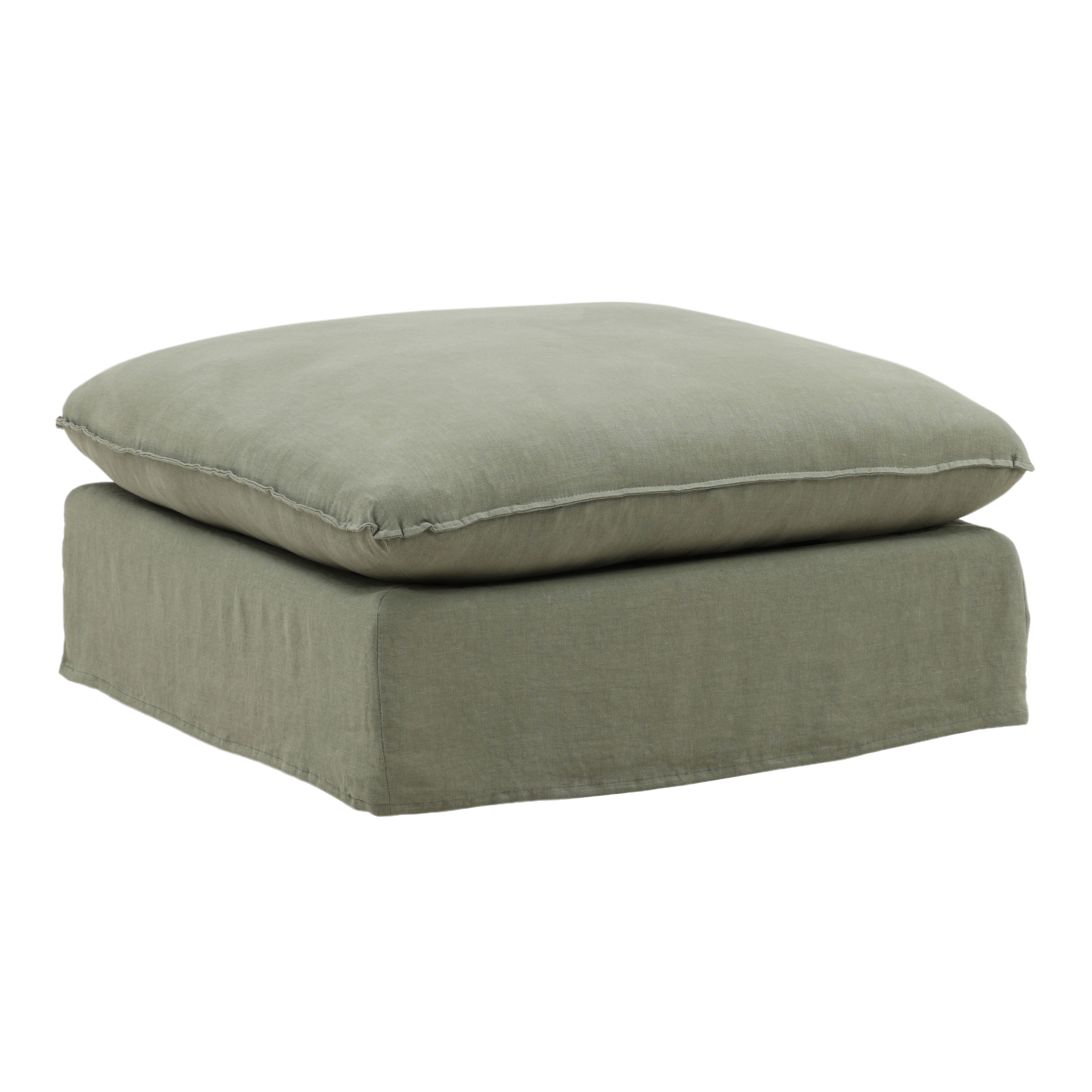 Vivian Ottoman Slipcover Forest large image 