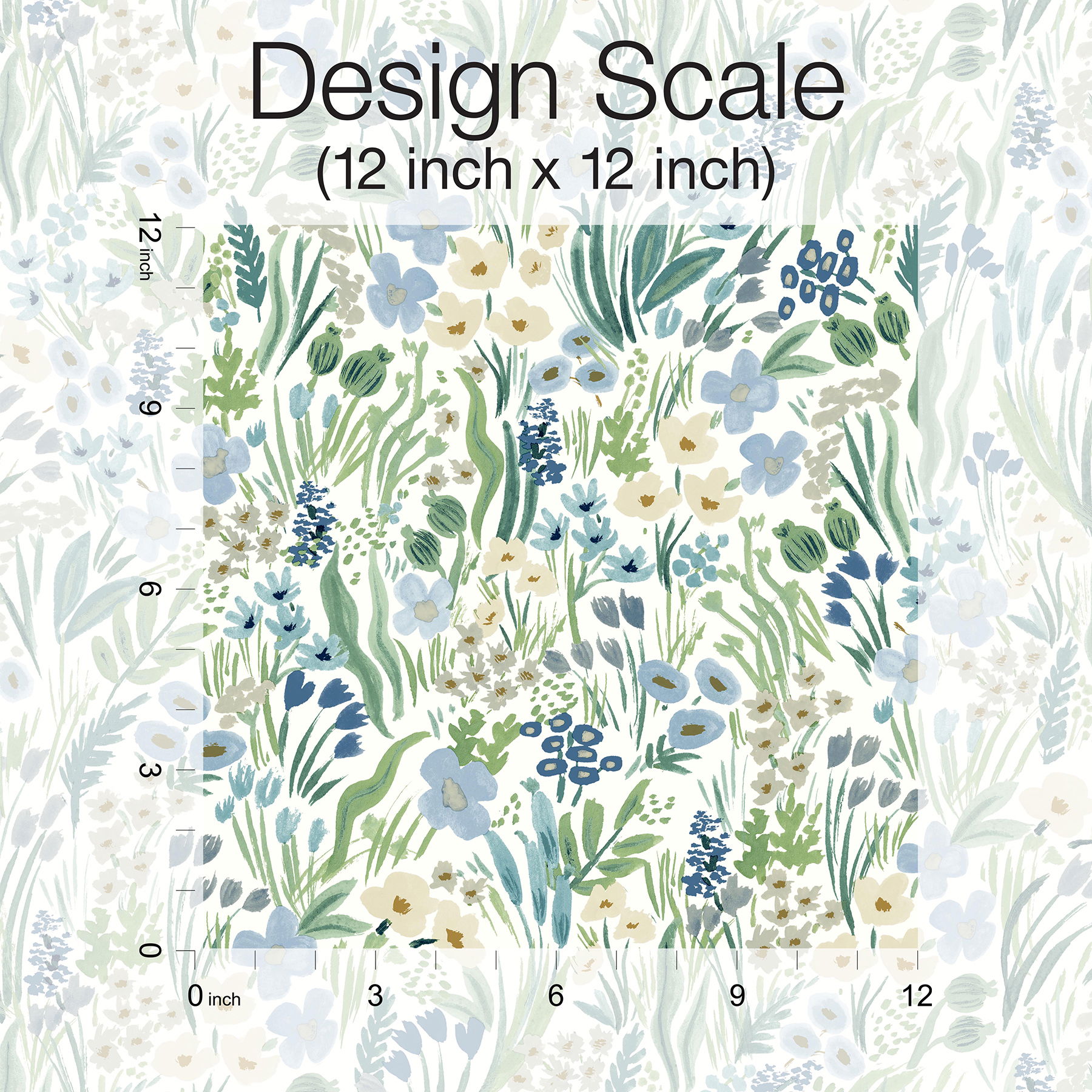 Lea Indigo Peel & Stick Wallpaper large image 