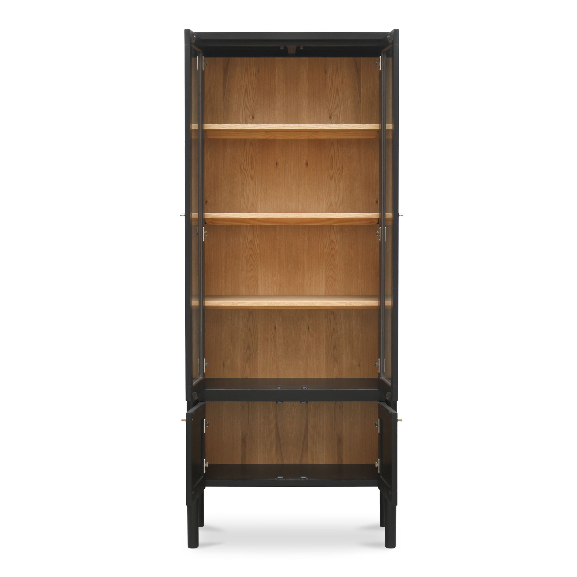 Hannah Tall Cabinet Black, Cabinets & Sideboard by Moe's Home, 35" width x 86.2" height x 16.9" depth View 4