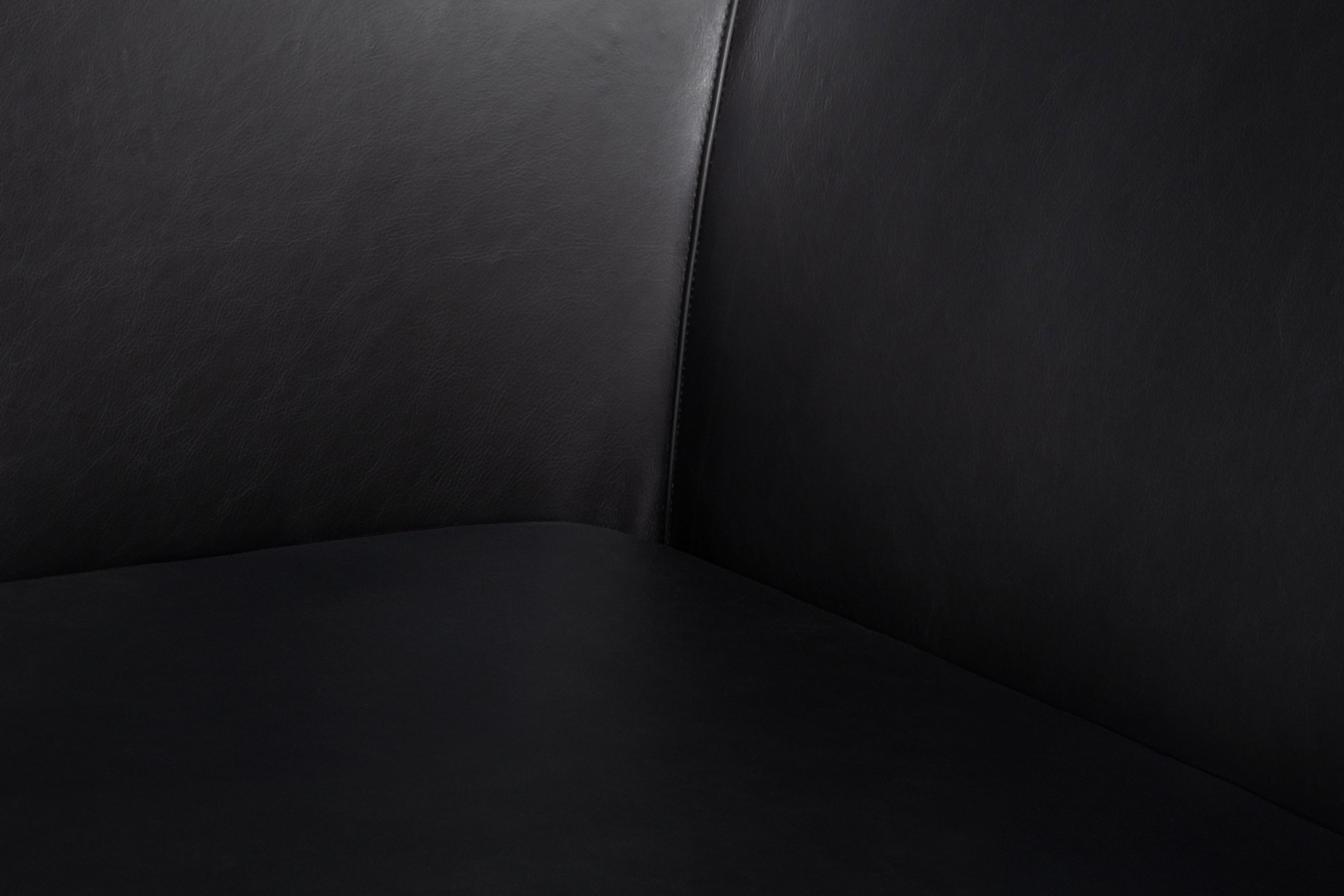 Mcmillan Distilled Leather Sofa,Onyx Blk large image 