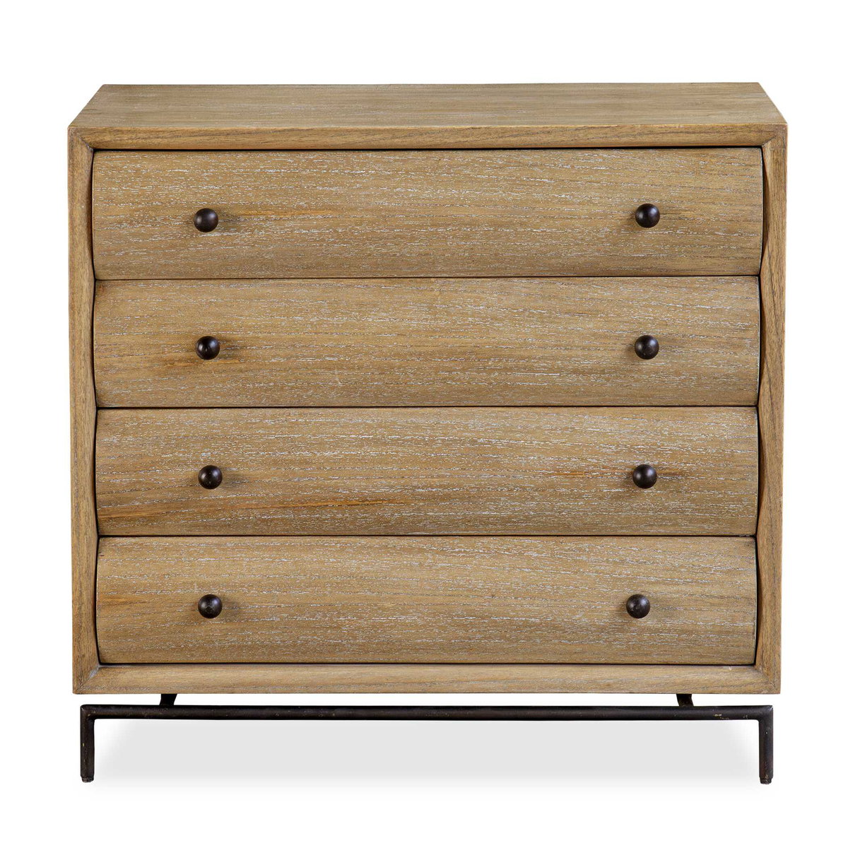 Millard Curved 4 Drawer Chest, Cabinets & Chest by Uttermost, 36" width x 34.25" height x 17" depth View 1