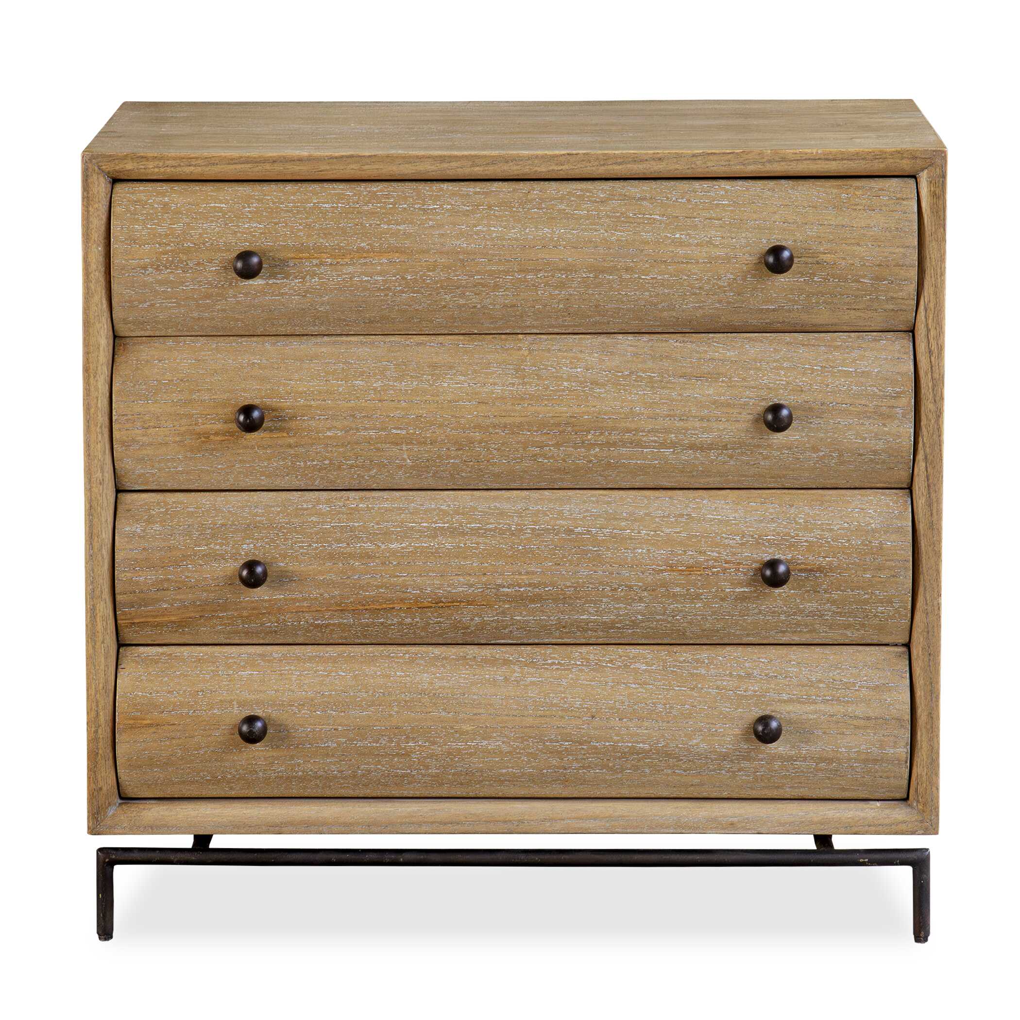 Millard Curved 4 Drawer Chest large image 