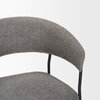 Carolyn Contoured Back Dining Side Chair | Gray Fabric with Metal, Dining Chair by Mercana, 20.5" length x 22.75" width x 31" height thumbnail 12