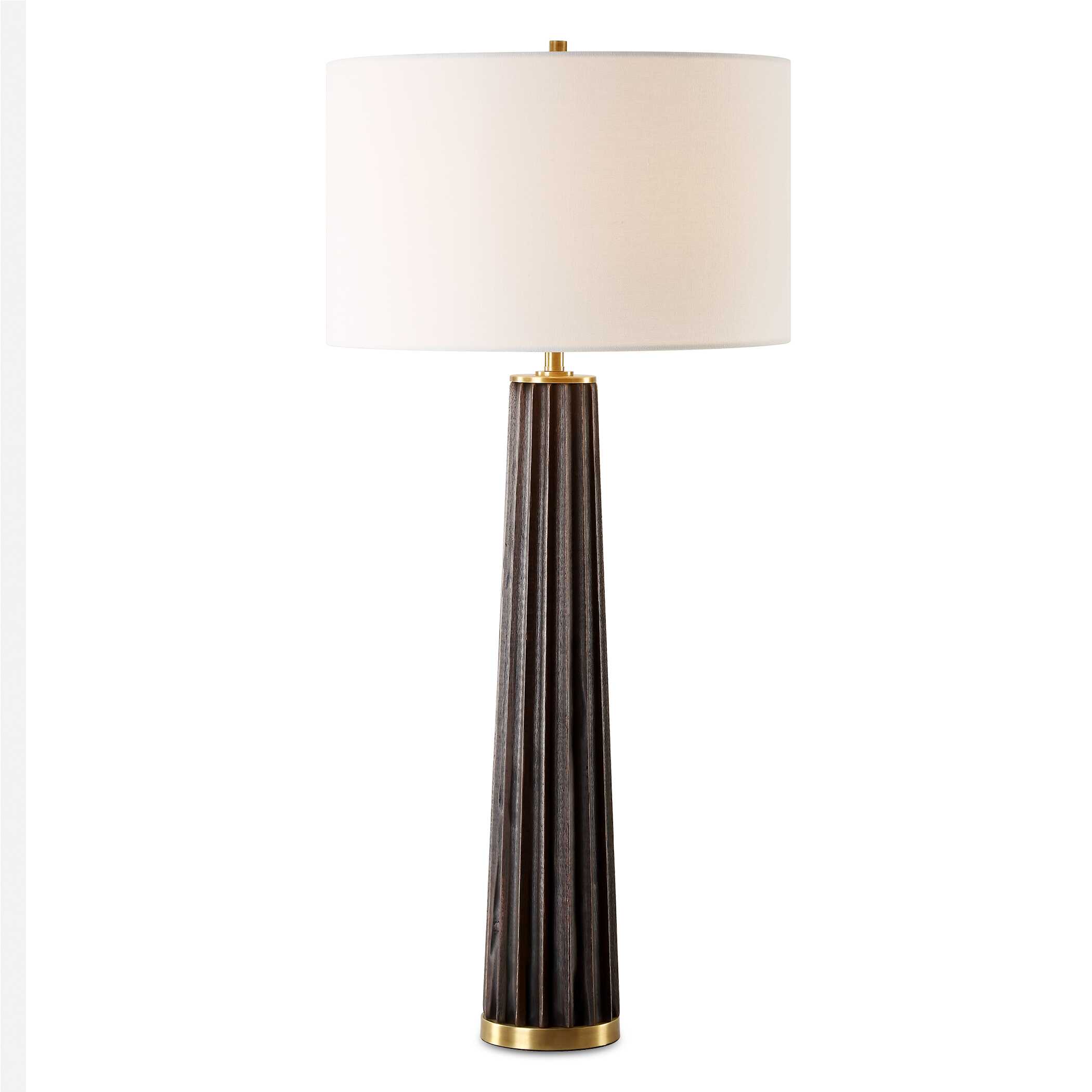 Forage Dark Scalloped Table Lamp, by Uttermost, 15" width x 31.5" height x 15" depth View 1
