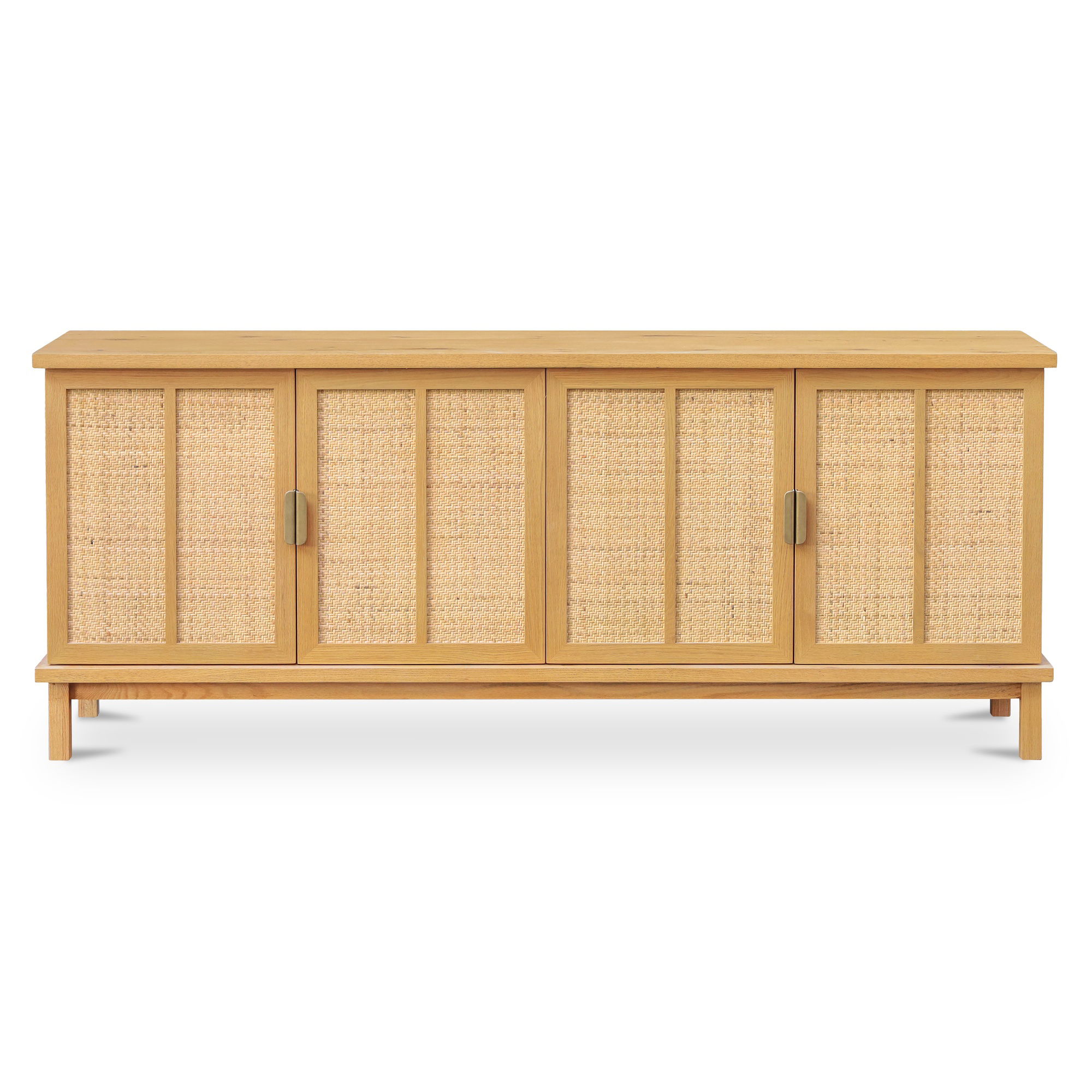 Seymour Sideboard Natural, Cabinets & Sideboard by Moe's Home, 75" width x 30" height x 18" depth View 1