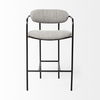 Parker Gray Fabric Seat Black Metal Counter Stool thumbnail 3