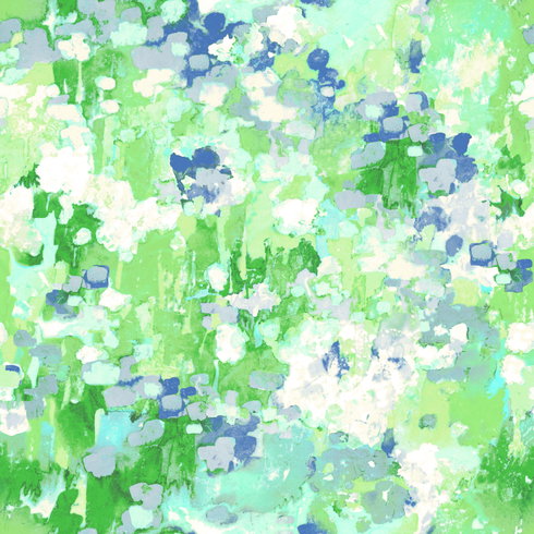 Waverly Abstract Garden Blue Peel & Stick Wallpaper