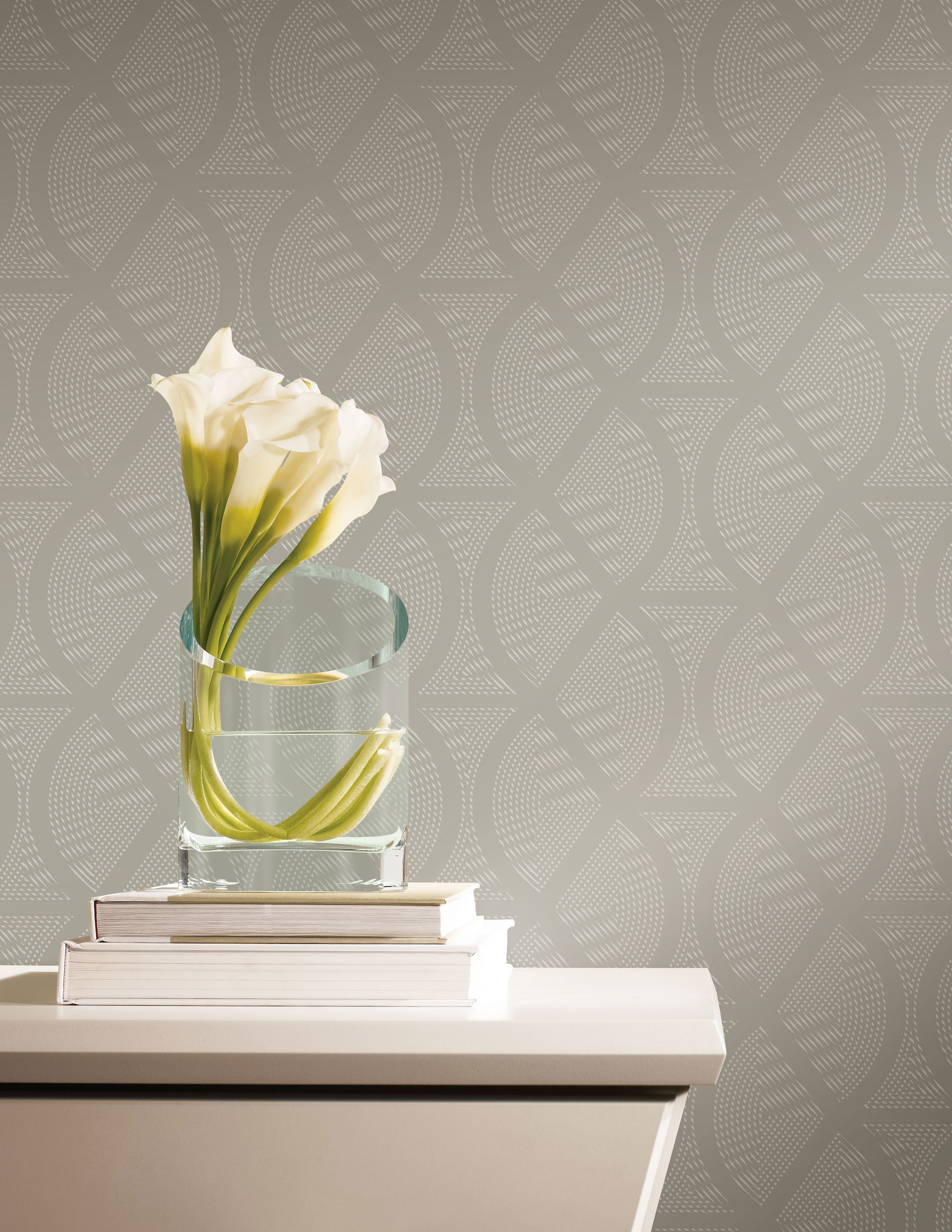 Opposites Attract Cream Wallpaper, by York Wall, 27' length x 2'3" width x 0.02" depth View 3