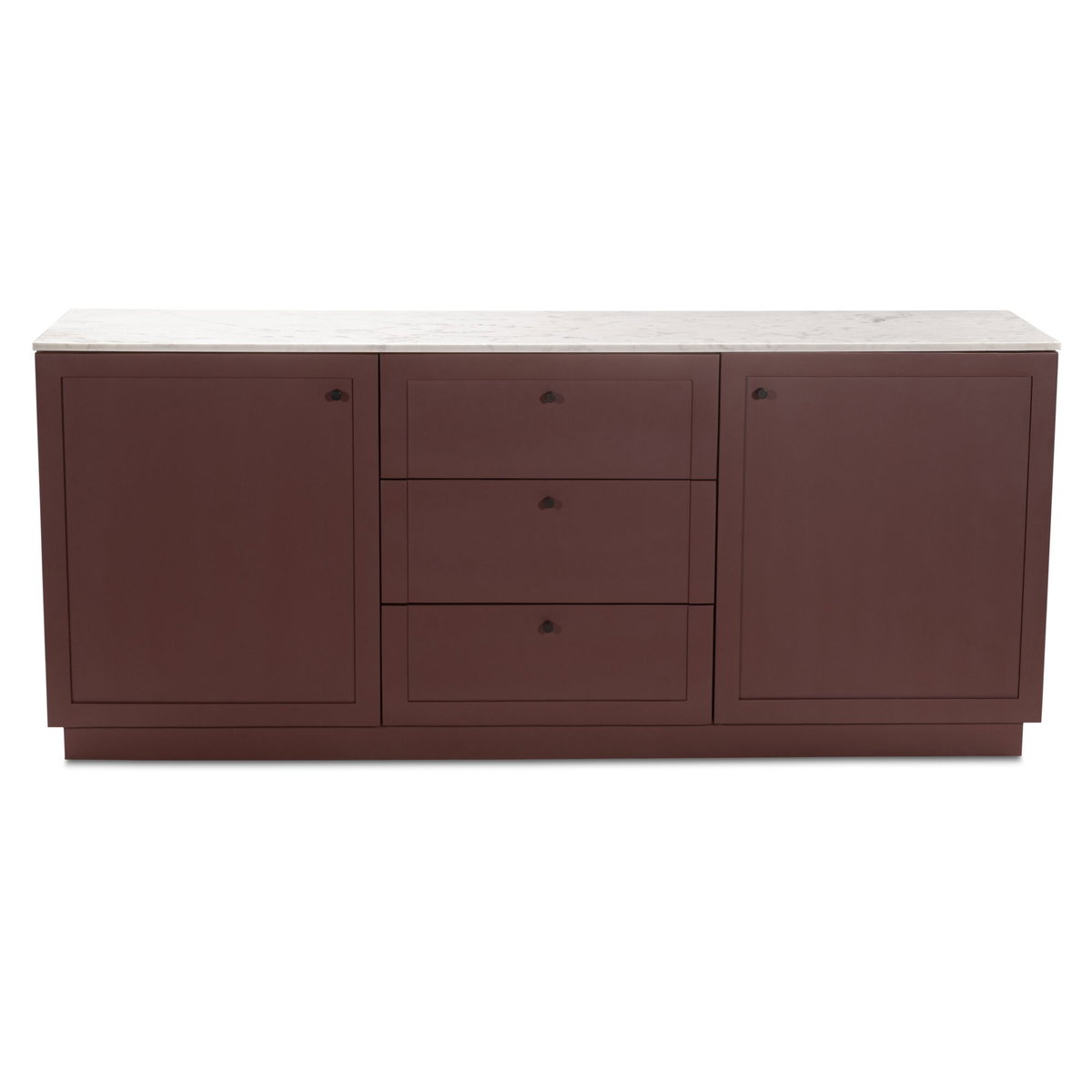 Nadine Sideboard Deep Burgundy, Cabinets & Sideboard by Moe's Home, 78" width x 33" height x 20" depth View 1