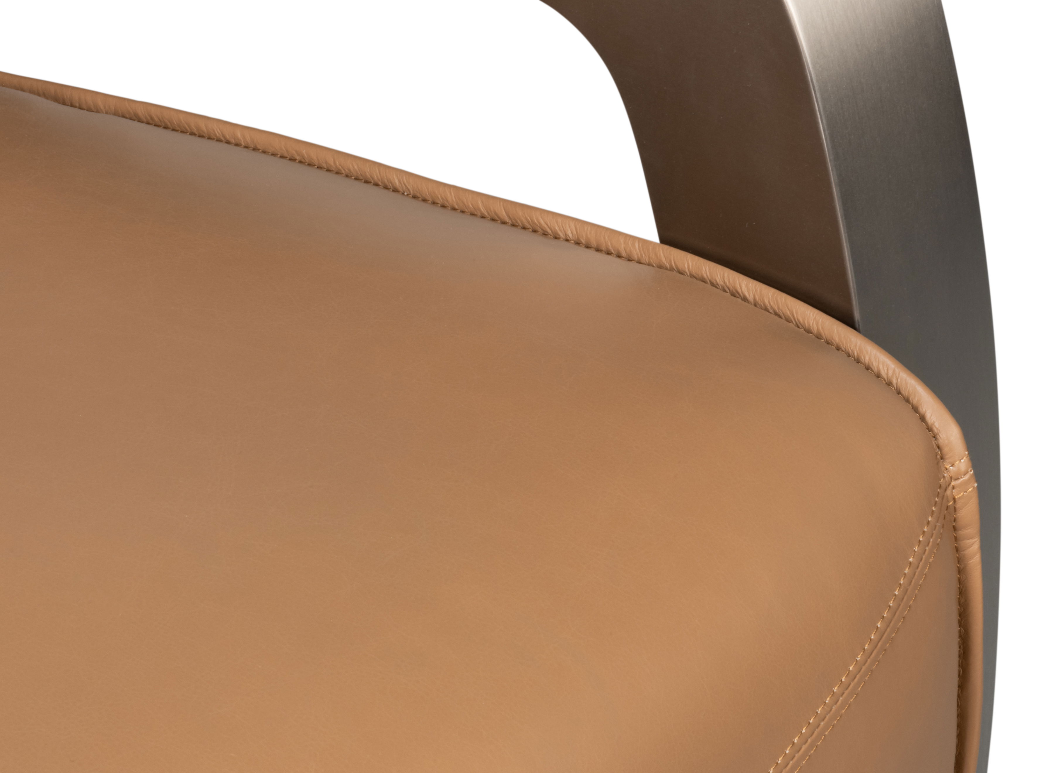 Carlisle Armchair, Caramel Brown Leather large image 