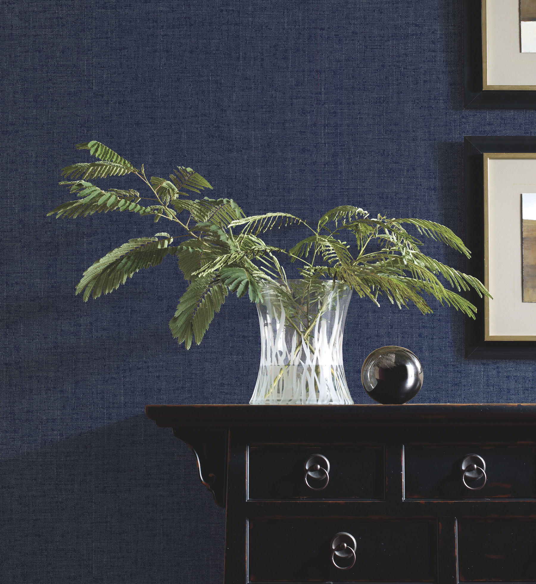 Diplomacy Weave Blue Wallpaper, by York Wall, 33' length x 1'8.5" width x 0.02" depth View 2