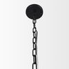 Edie Matte Black Metal with Frosted Glass Globe 1-Light Pendant, by Mercana, 12" length x 12" width x 54" height thumbnail 5