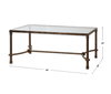 Warring Iron Coffee Table, by Uttermost, 48" width x 20" height x 28" depth thumbnail 3