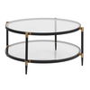 Chadid Round Glass Coffee Table, Furniture by Uttermost, 39" width x 18.25" height x 39" depth thumbnail 6