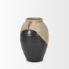 Tully Textured Matte Brown with Matte Black Short Ceramic Floor Vase thumbnail 5
