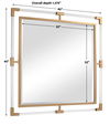 Balkan Golden Square Mirror, by Uttermost, 39.75" width x 39.75" height x 1" depth thumbnail 3