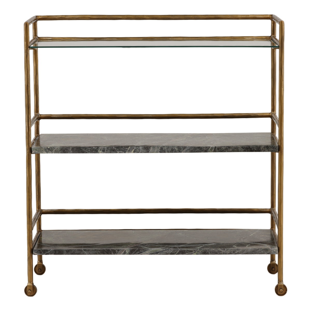 Loxley Bar Cart Brown, Bar Carts & Cabinet by Dovetail, 36" width x 39" height x 15" depth View 2