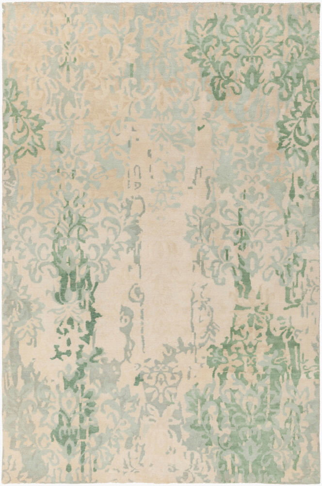Brocade Handmade Rug, by Surya, 8' length x 5' width