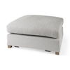 Valence  Light Gray Full Size Ottoman Sectional Piece, Sectional Sofa by Mercana, 38.58" length x 38.58" width x 17.72" height thumbnail 1
